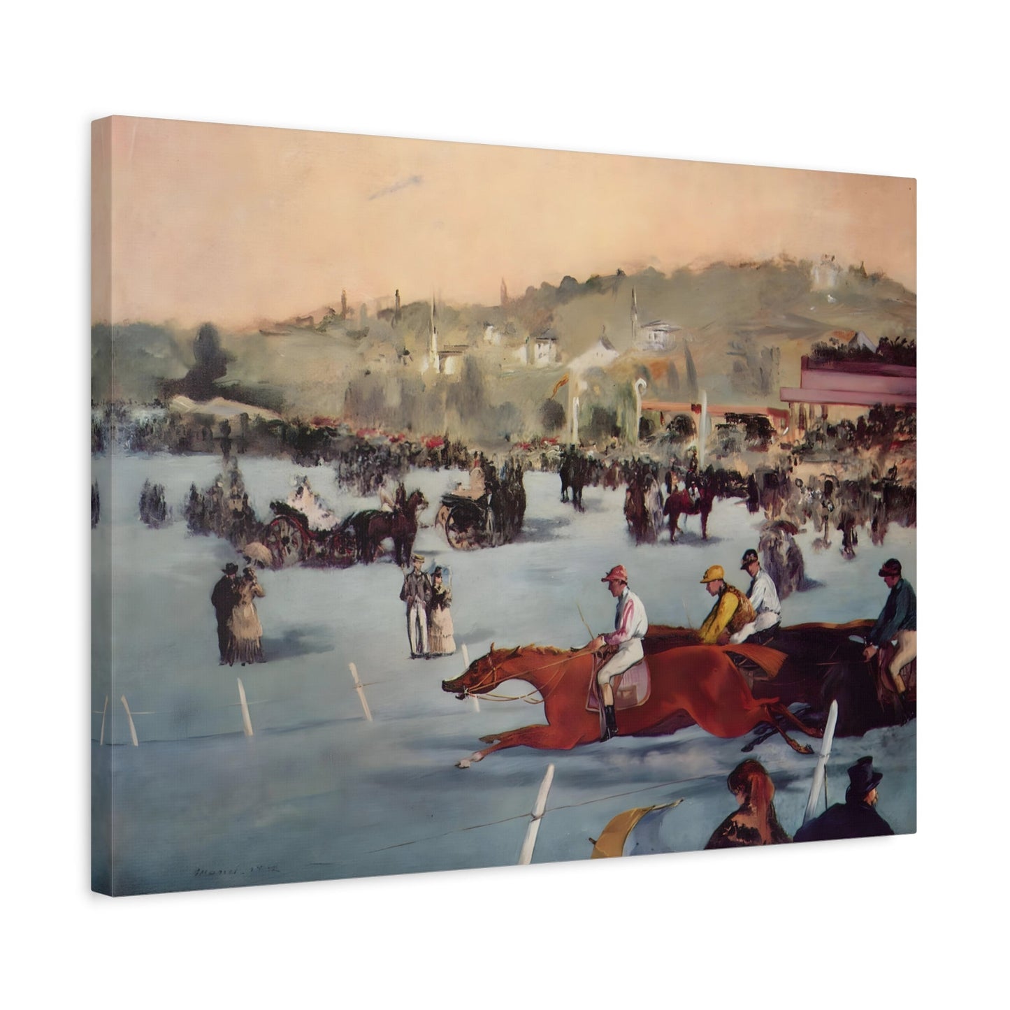 Edouard Manet Races in the Bois de Boulogne - Canvas Wall Art Print