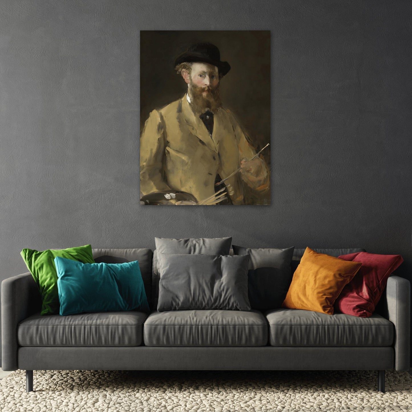 Edouard Manet Self-Portrait as a Bust with the Palette - Canvas Wall Art Print