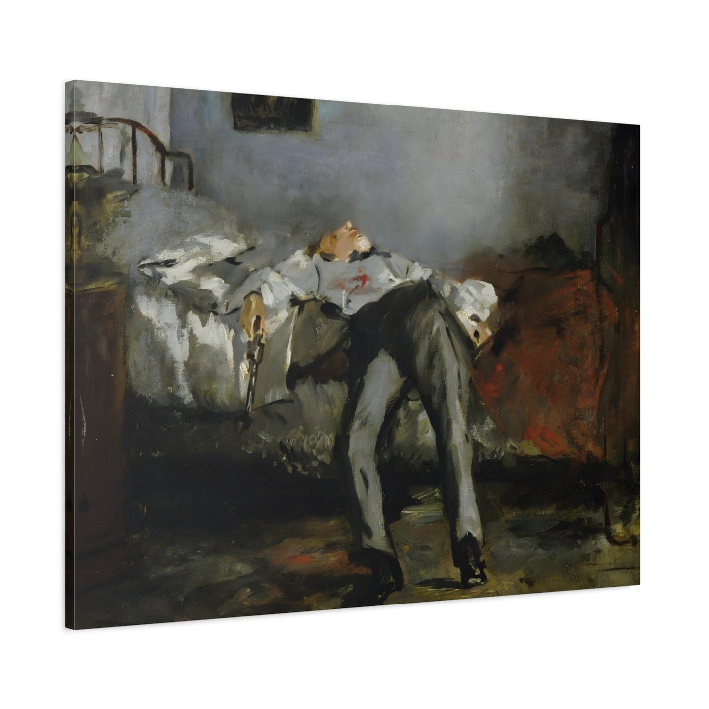 Edouard Manet Suicide - Canvas Wall Art Print Reproduction