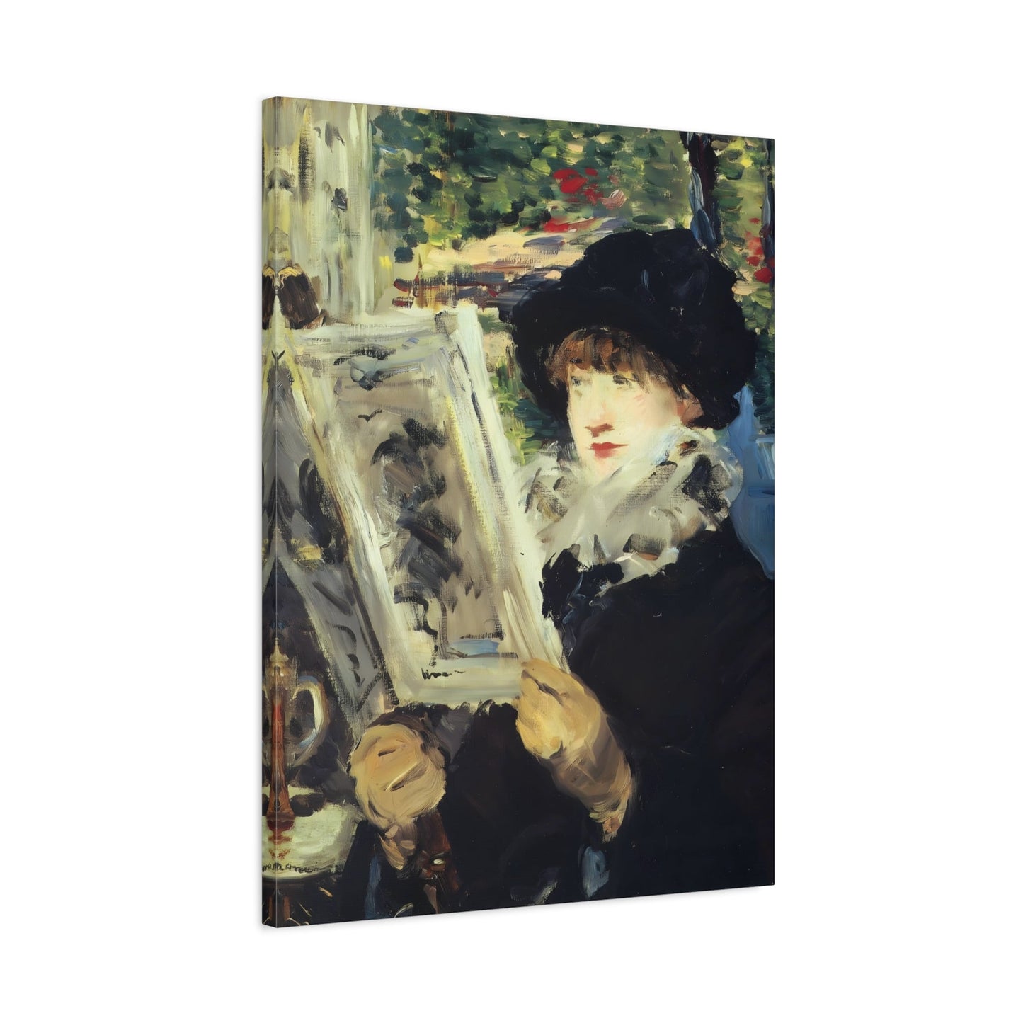 Edouard Manet Woman Reading Artwork - Canvas Wall Art Print