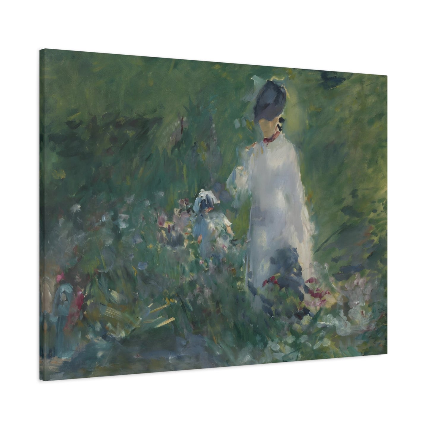 Edouard Manet Young Woman in Flowers - Floral Canvas Wall Art Print