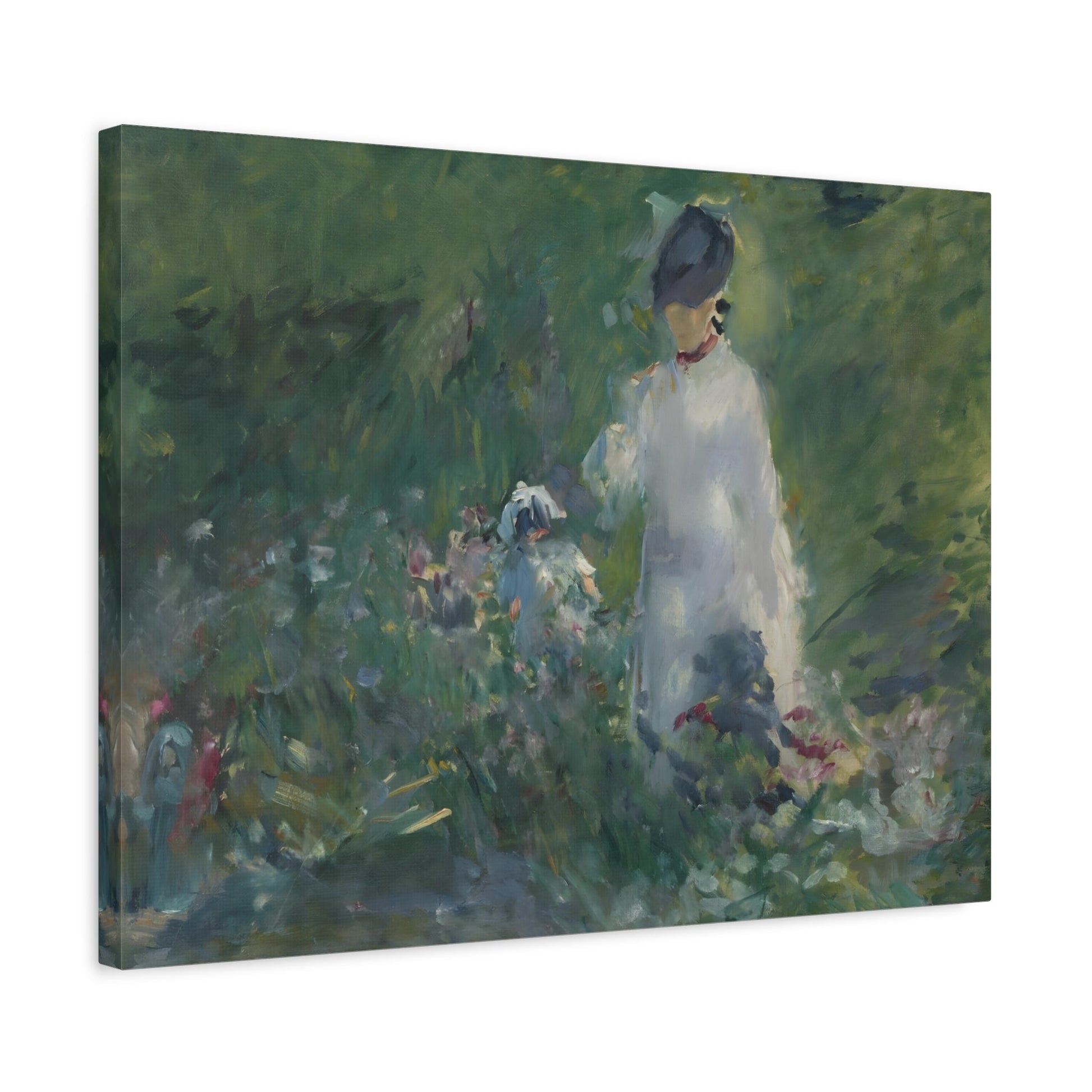 Edouard Manet Young Woman in Flowers - Floral Canvas Wall Art Print