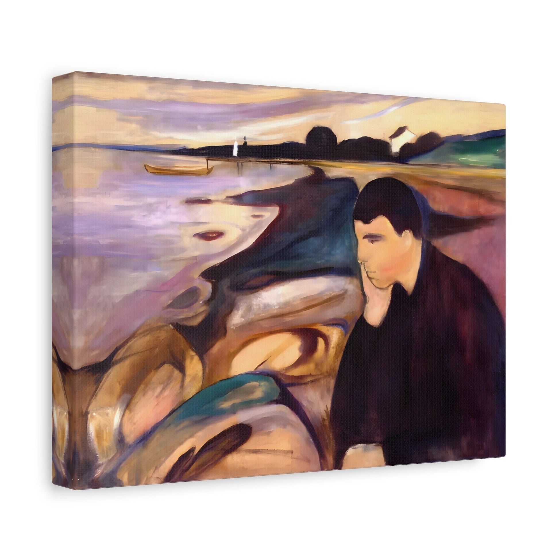 Edvard Munch Melancholy - Canvas Wall Art Reproduction Print