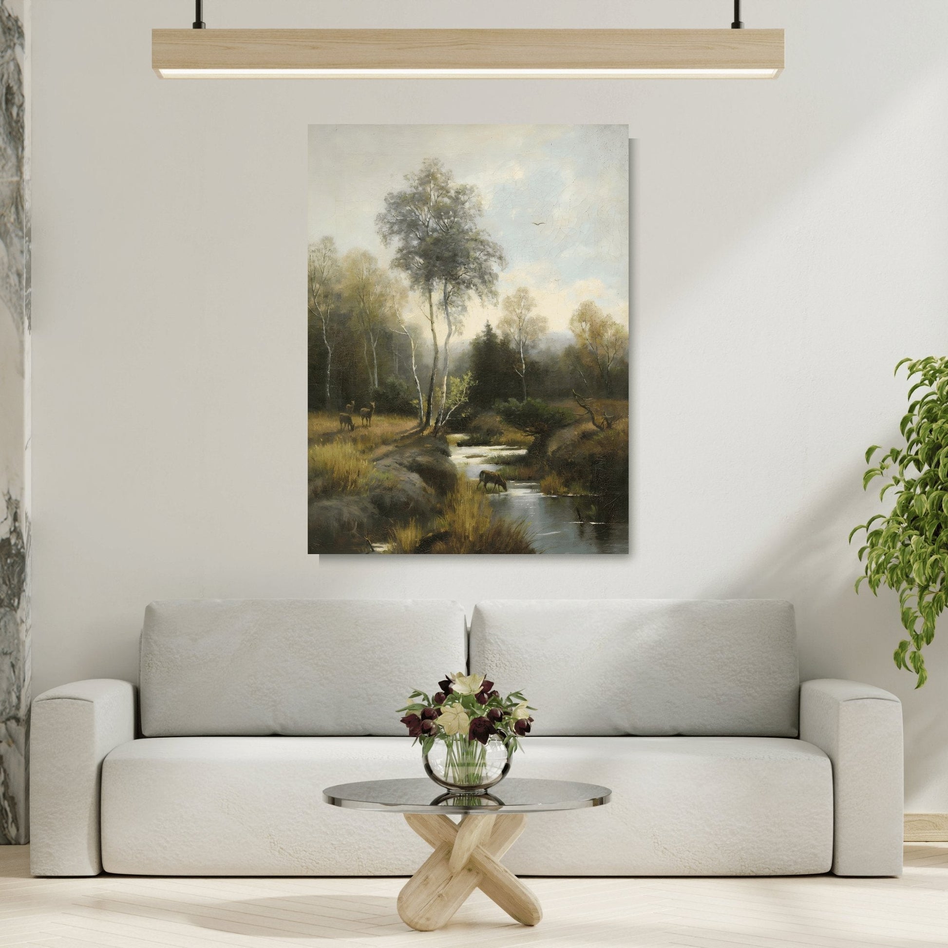 Emilie Mediz Pelikan Wooded Landscape - Canvas Art Reproduction