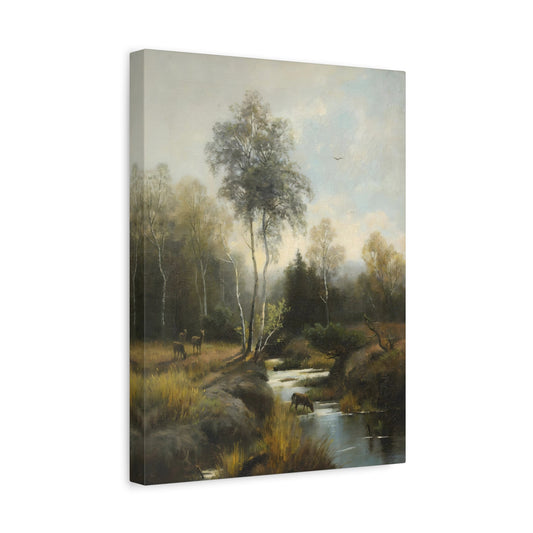 Emilie Mediz Pelikan Wooded Landscape - Canvas Art Reproduction