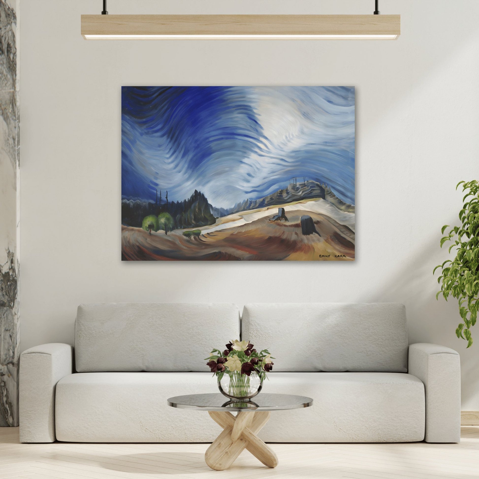 Emily Carr Above the Gravel Pit - Colorful Landscape Canvas Wall Art Print