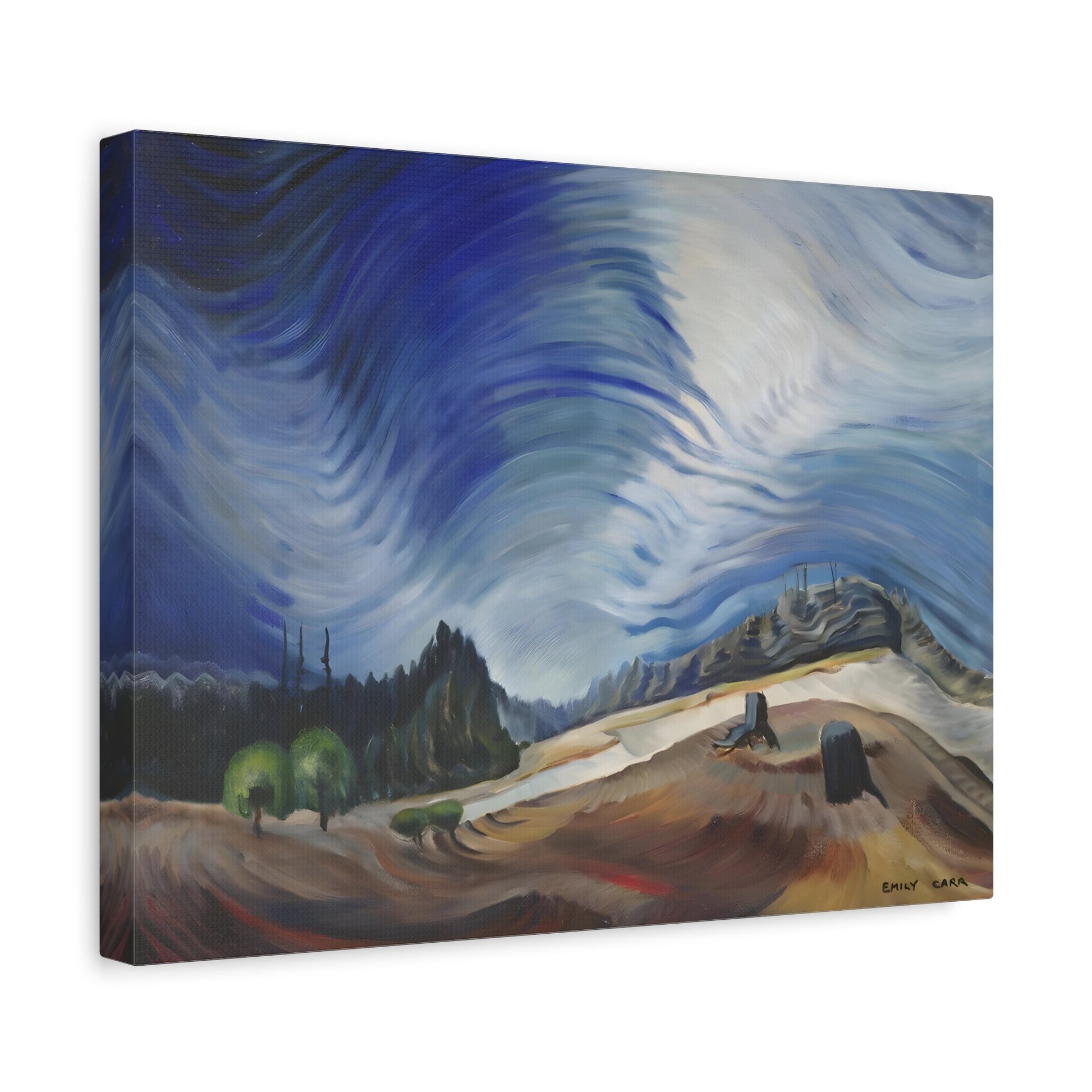 Emily Carr Above the Gravel Pit - Colorful Landscape Canvas Wall Art Print