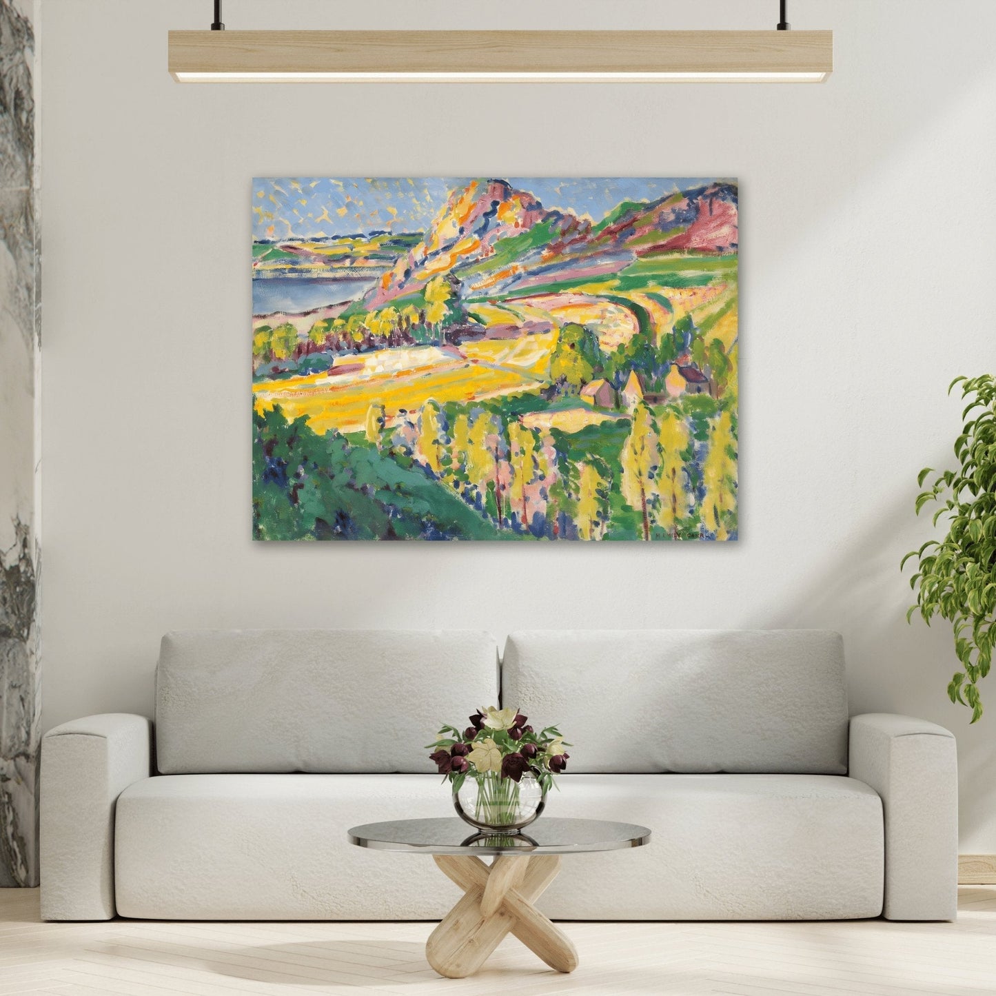 Emily Carr Autumn in France - Colorful Landscape Canvas Wall Art Print