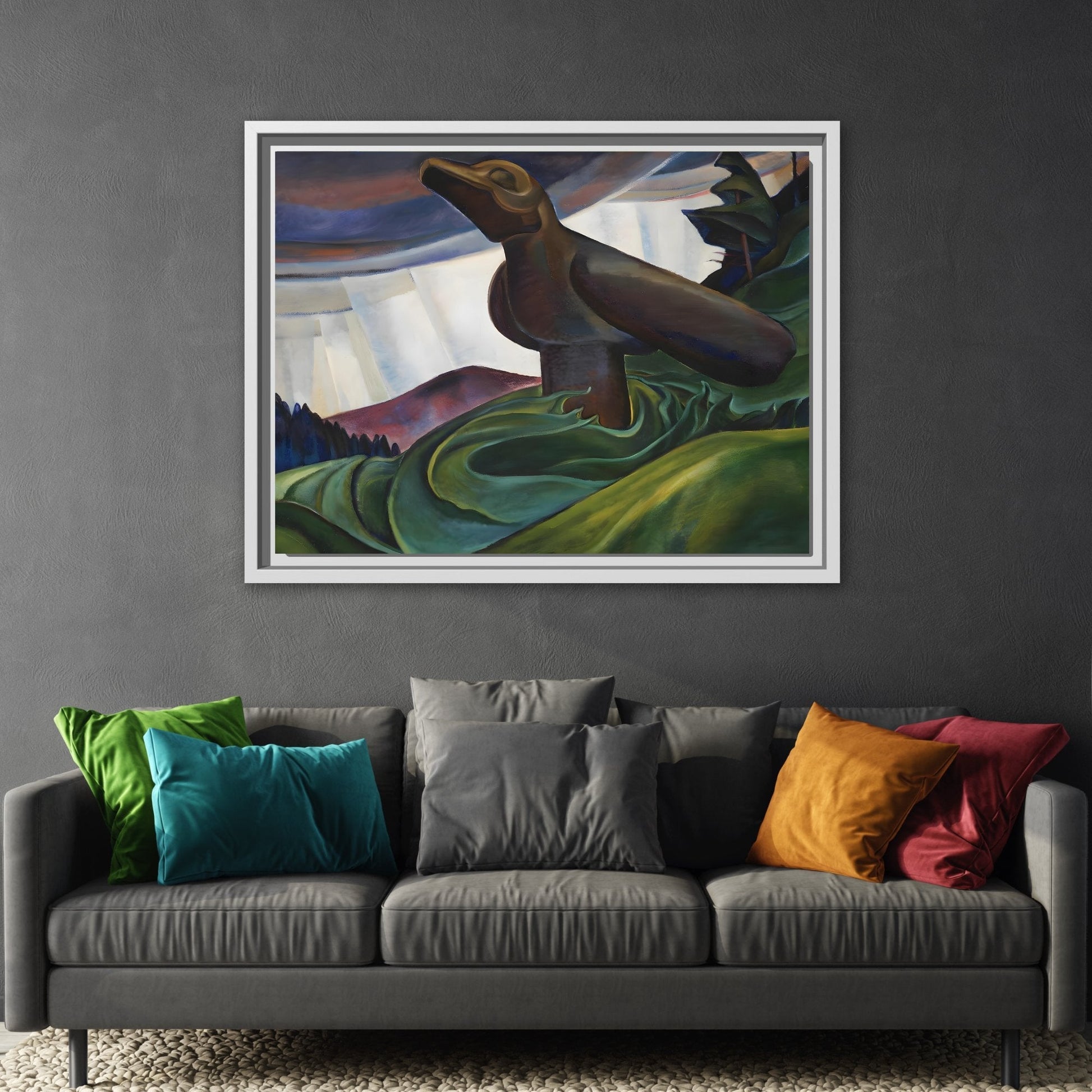 Emily Carr Big Raven Canvas Print - Framed Canada Wall Art Prints