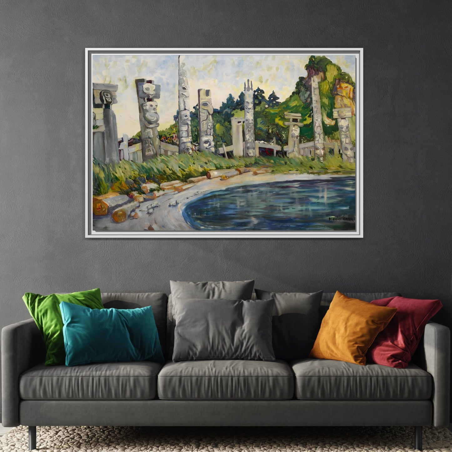 Emily Carr Skedans Canvas Print - Framed Famous Canadian Wall Art - YesArtYes