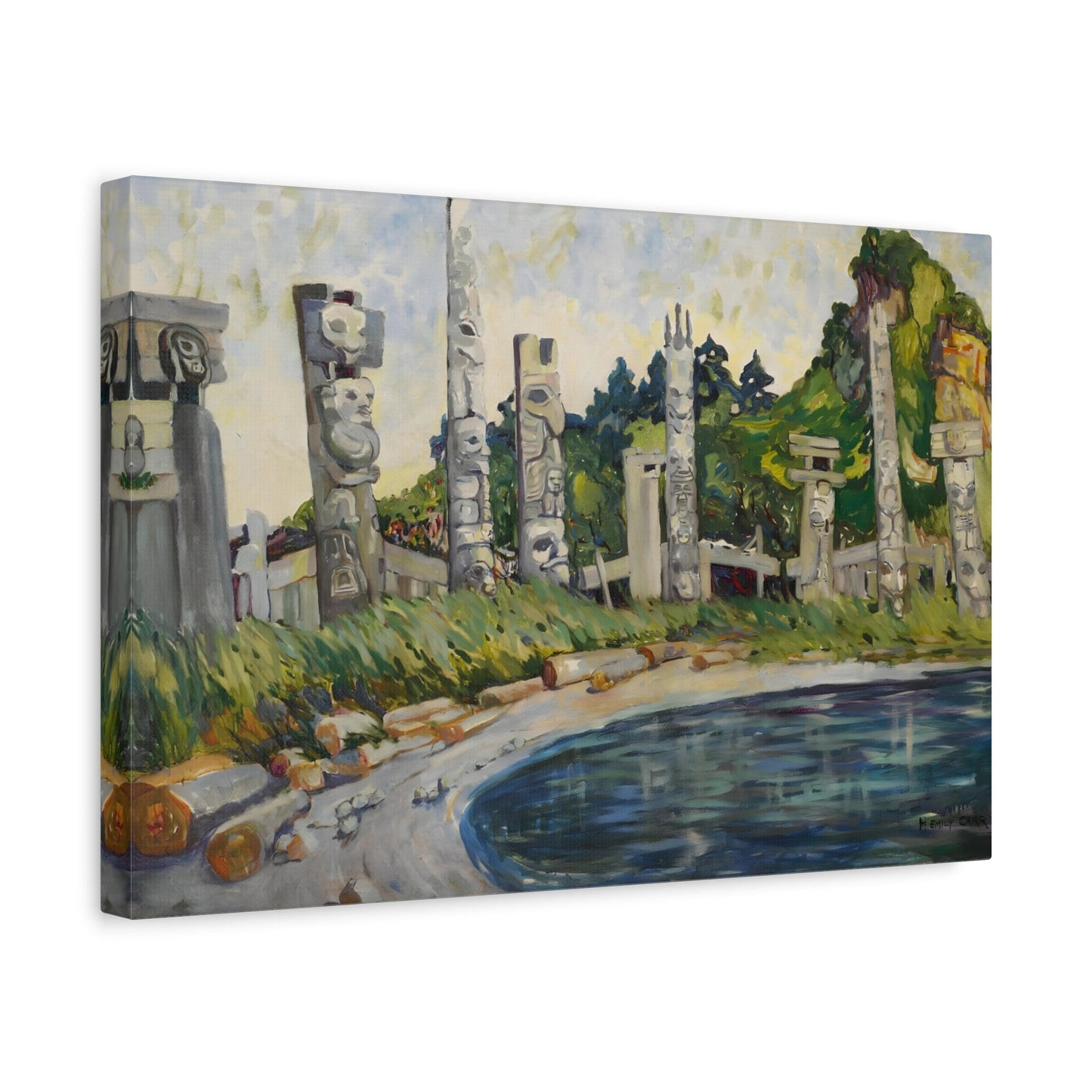 Emily Carr Skedans - Framed Canada Canvas Wall Art Print