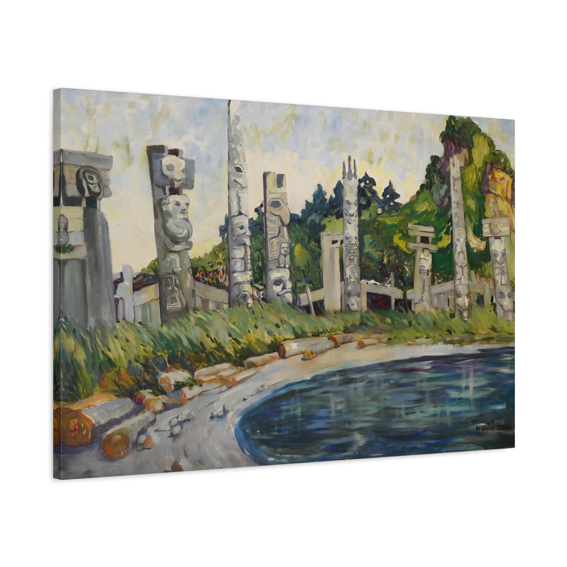 Emily Carr Skedans - Framed Canada Canvas Wall Art Print