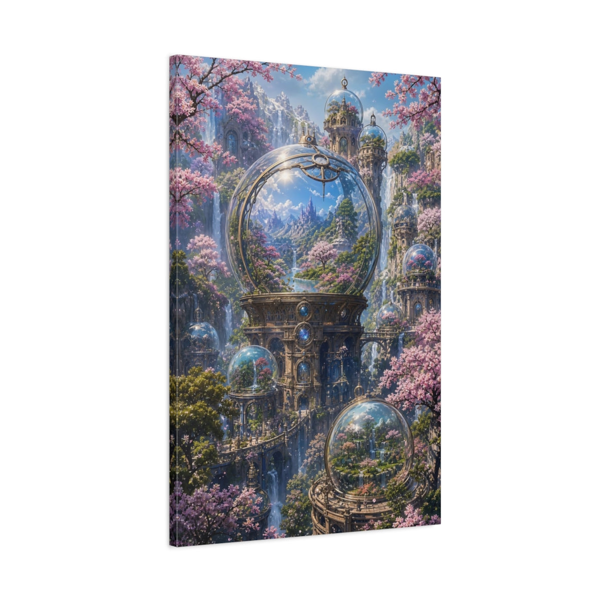 Main Mockup. Enchanted Glass Domes shown as canvas print