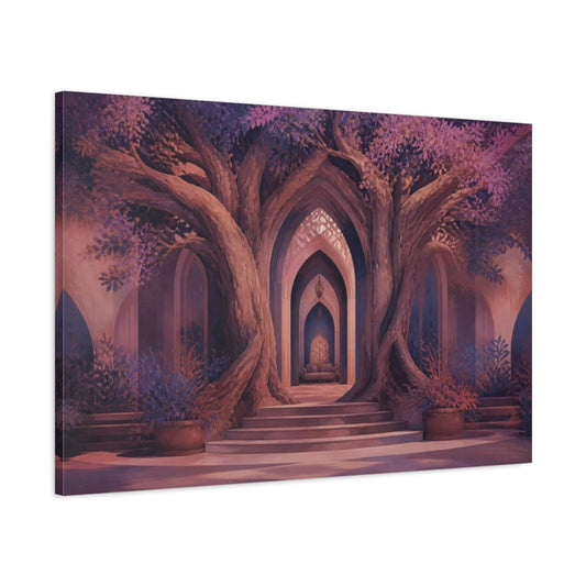Main Mockup. Enchanted Tree Passage shown as canvas print