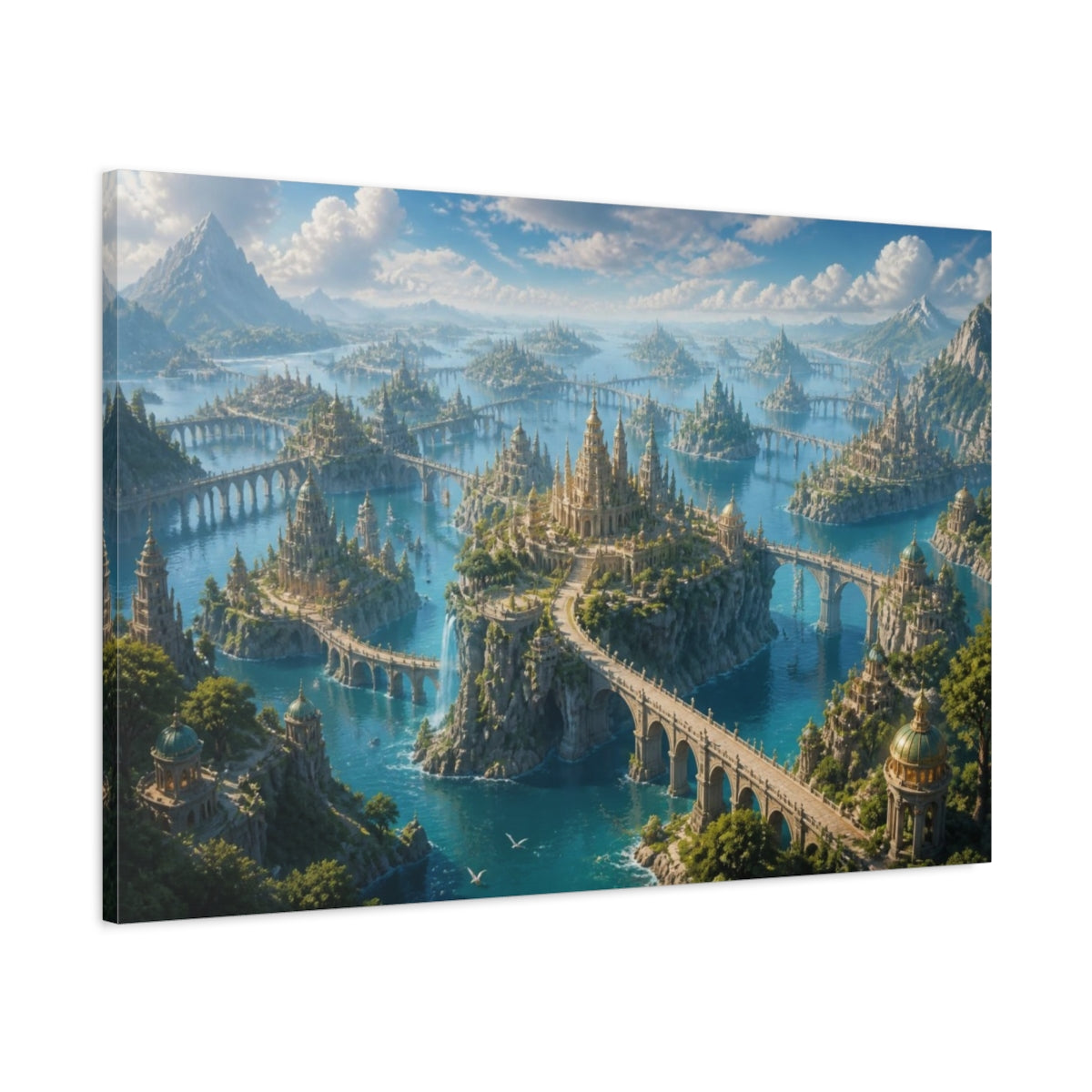 Main Mockup. Endless Bridge Islands shown as canvas print