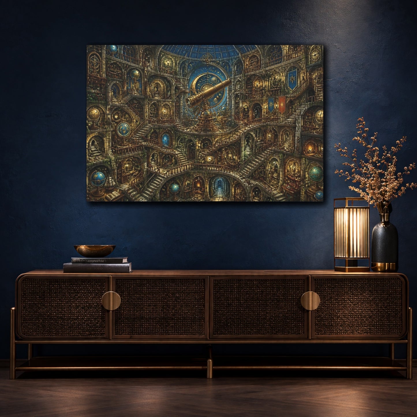 Mockup 4. Endless Observatory Puzzle shown as canvas print