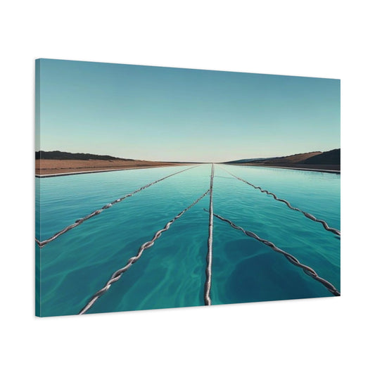 Main Mockup. Endless Turquoise Pool shown as canvas print