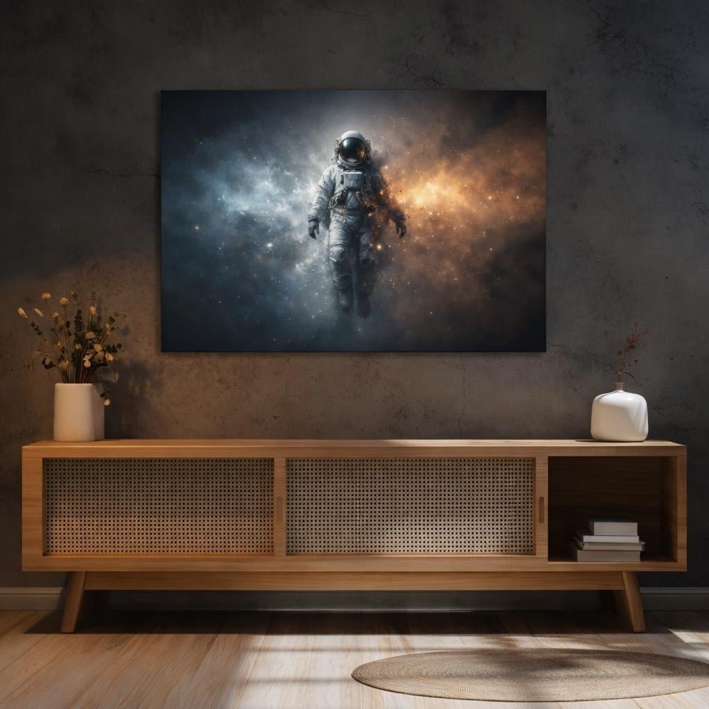 Ethereal Astronaut Floating Science Fiction - Canvas Wall Art Print - YesArtYes
