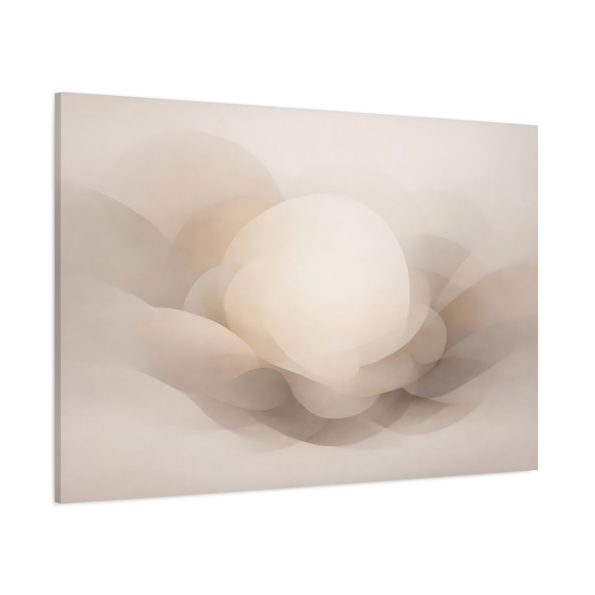 Ethereal Neutral Shapes shown as stretched canvas wall art