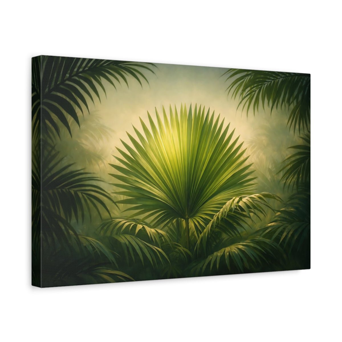 Ethereal Palm Leaf Nature - Canvas Wall Art Print - YesArtYes
