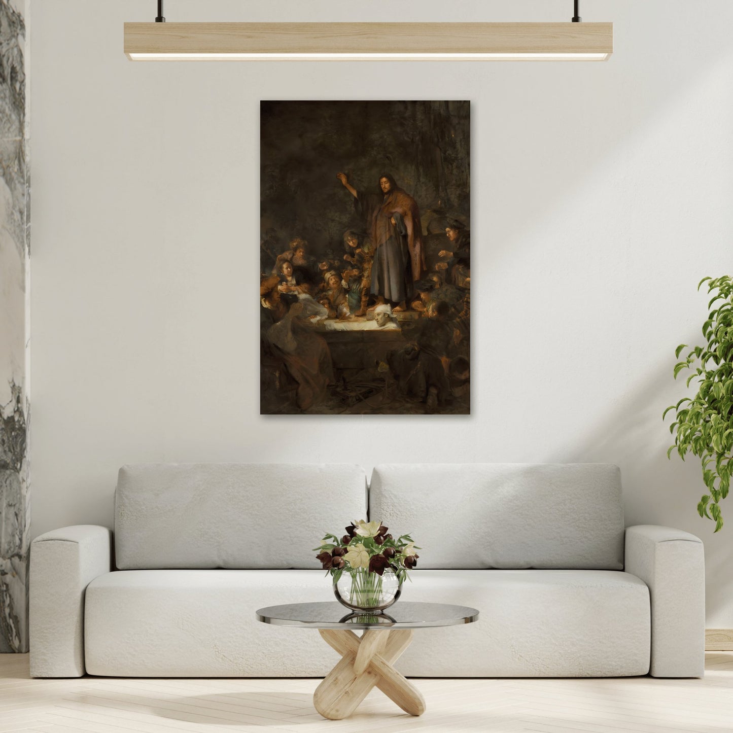 Fabritius Raising of Lazarus - Canvas Wall Art Print