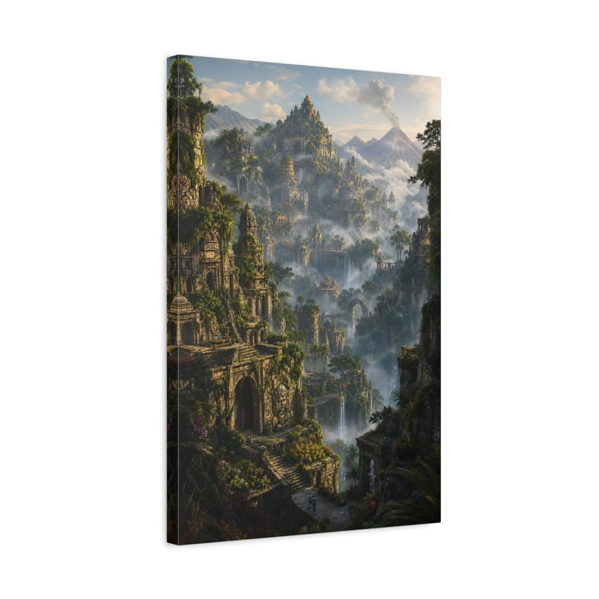 Fairytale Ancient City Landscape Canvas Wall Art Print – Living Room Decor, Above Couch - YesArtYes