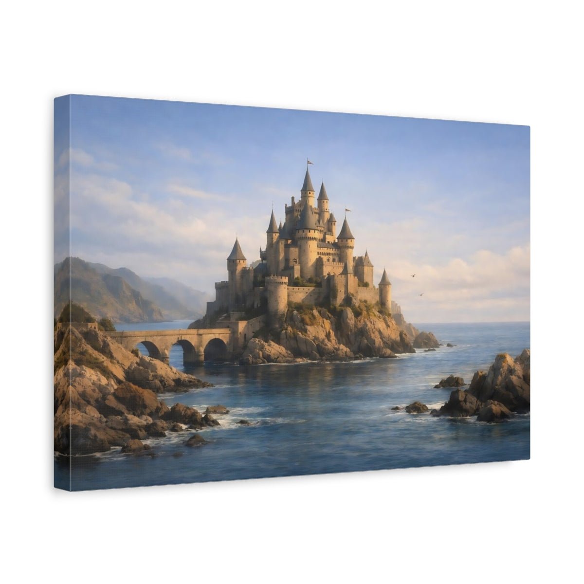 Fairytale Castle Coastal - Canvas Wall Art Print - YesArtYes