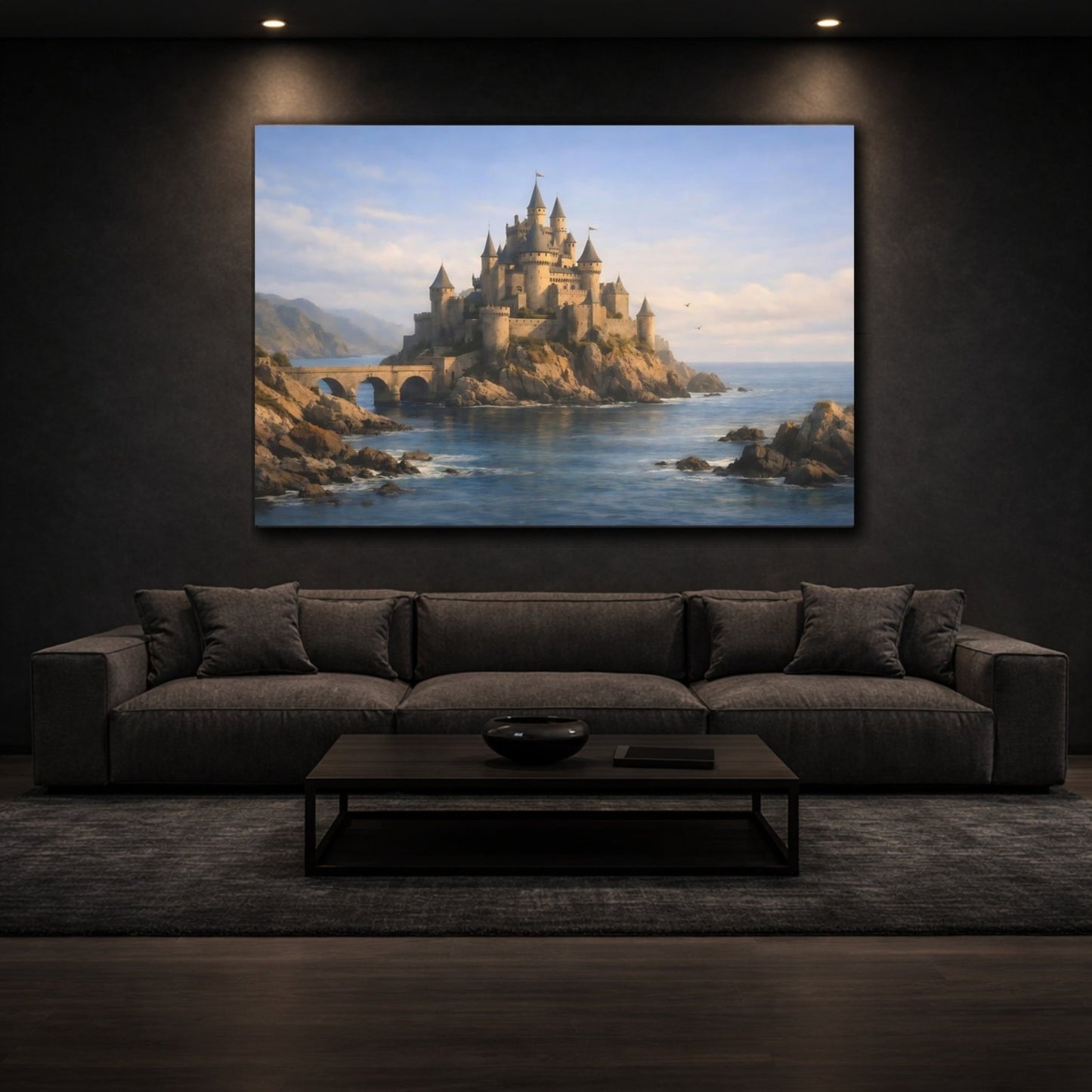 Fairytale Castle Coastal - Canvas Wall Art Print - YesArtYes