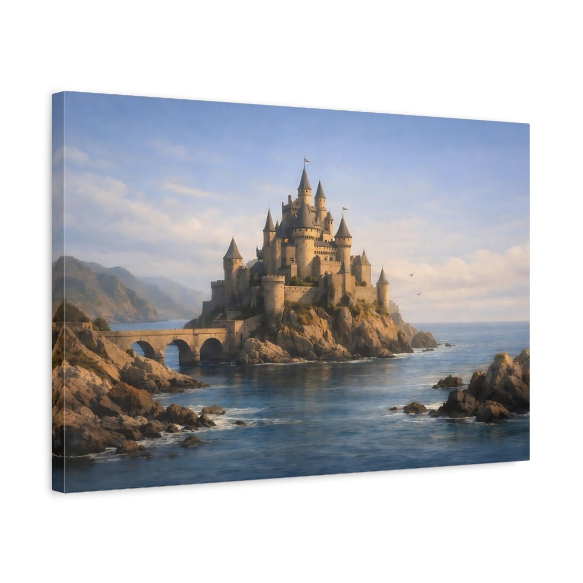 Fairytale Castle Coastal - Canvas Wall Art Print - YesArtYes