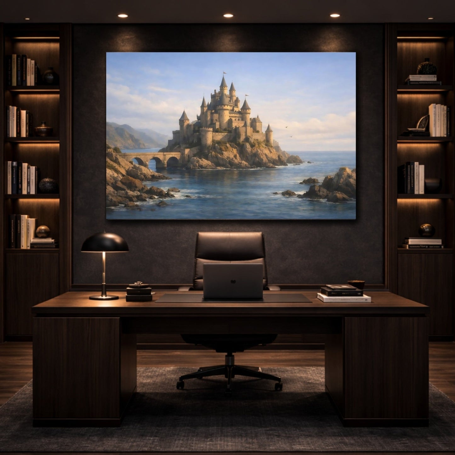 Fairytale Castle Coastal - Canvas Wall Art Print - YesArtYes