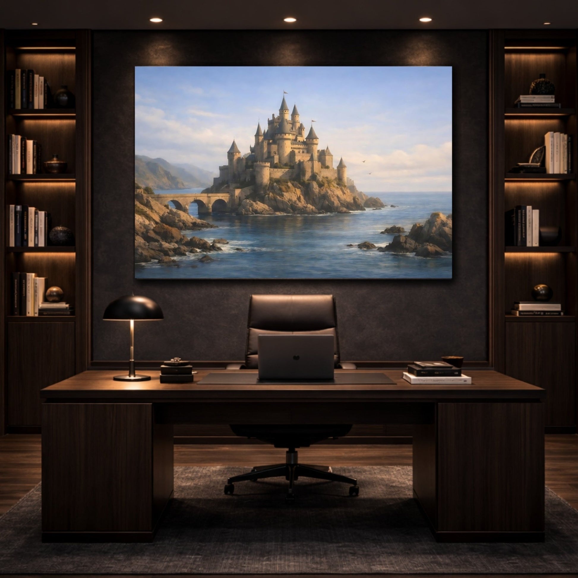 Fairytale Castle Coastal - Canvas Wall Art Print - YesArtYes