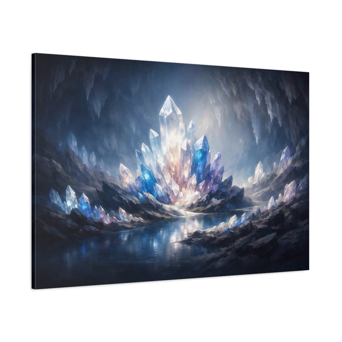 Fairytale Crystal Cave Iridescent - Canvas Wall Art Print - YesArtYes