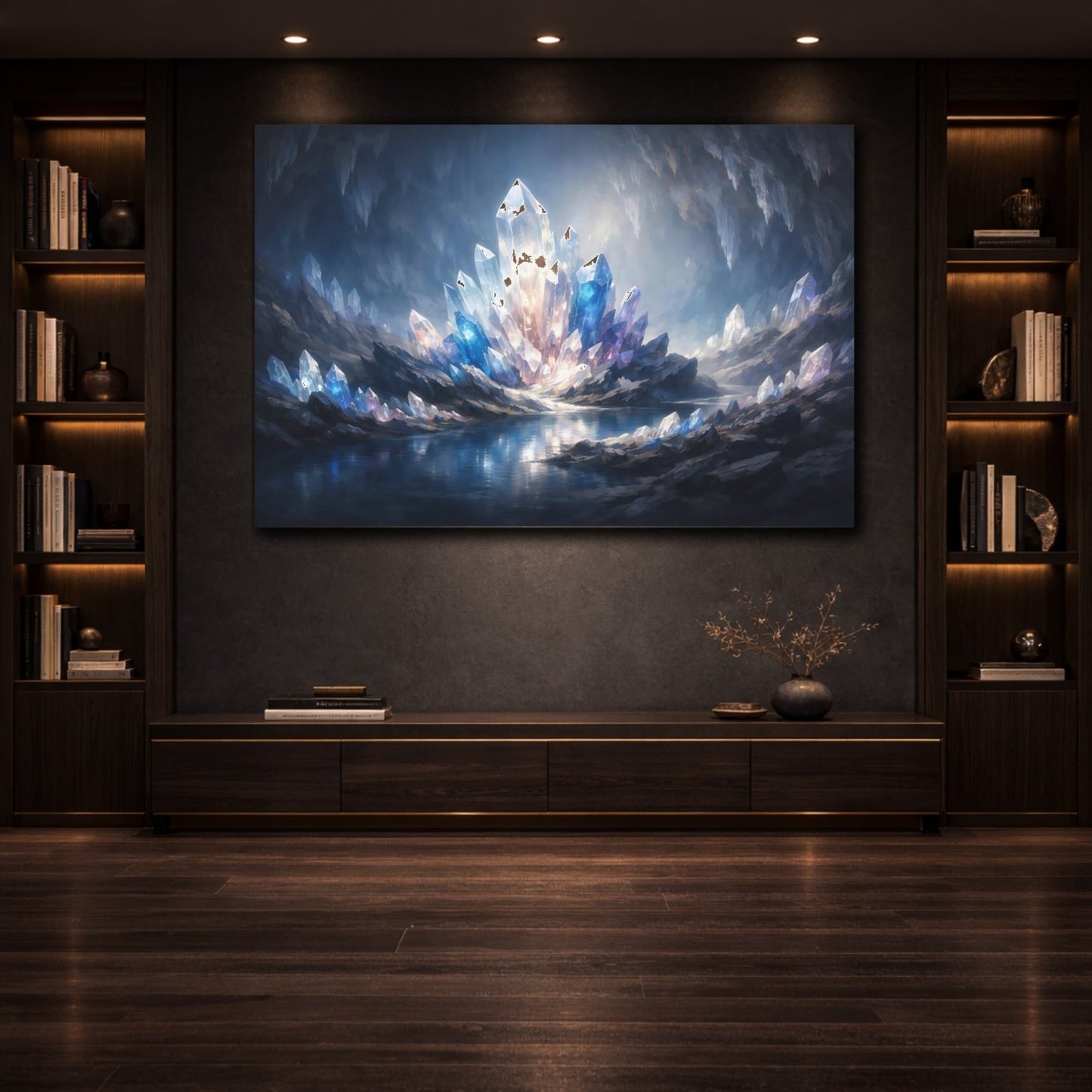 Fairytale Crystal Cave Iridescent - Canvas Wall Art Print - YesArtYes