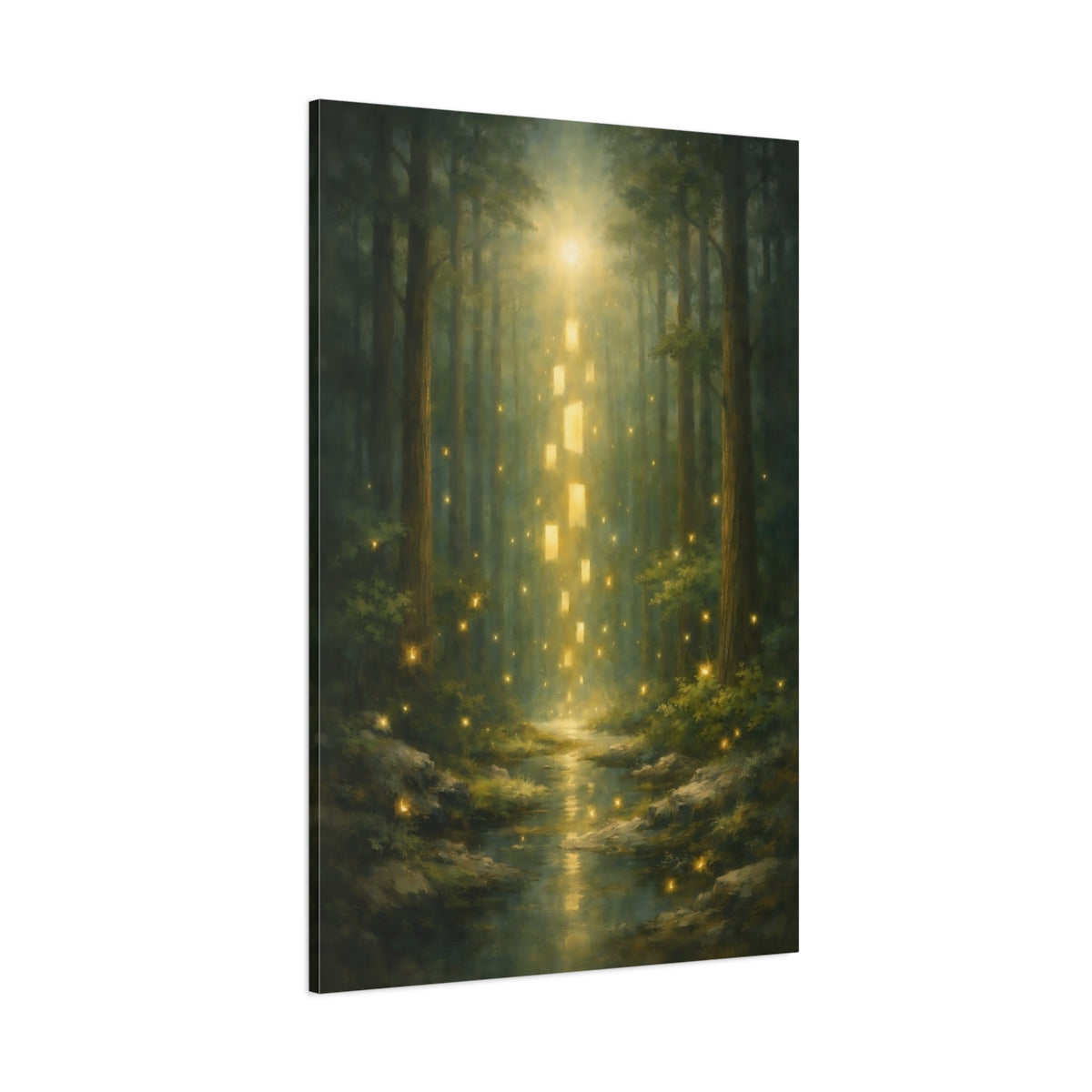 Main Mockup. Fairytale Enchanted Forest Magical Forest shown as stretched canvas wall art
