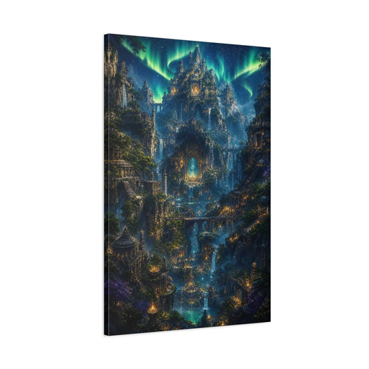 Fairytale Fantasy City Enchanted Canvas Print – Living Room, Above Sofa - YesArtYes