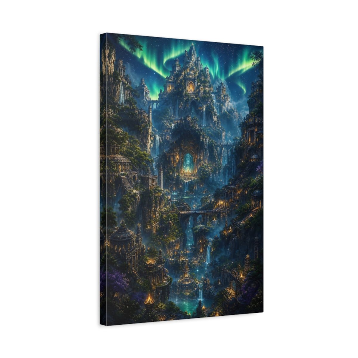Fairytale Fantasy City Enchanted Canvas Print – Living Room, Above Sofa - YesArtYes