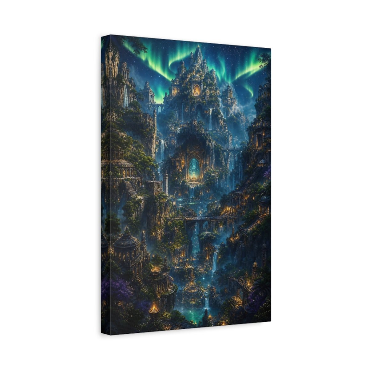 Fairytale Fantasy City Enchanted Canvas Print – Living Room, Above Sofa - YesArtYes
