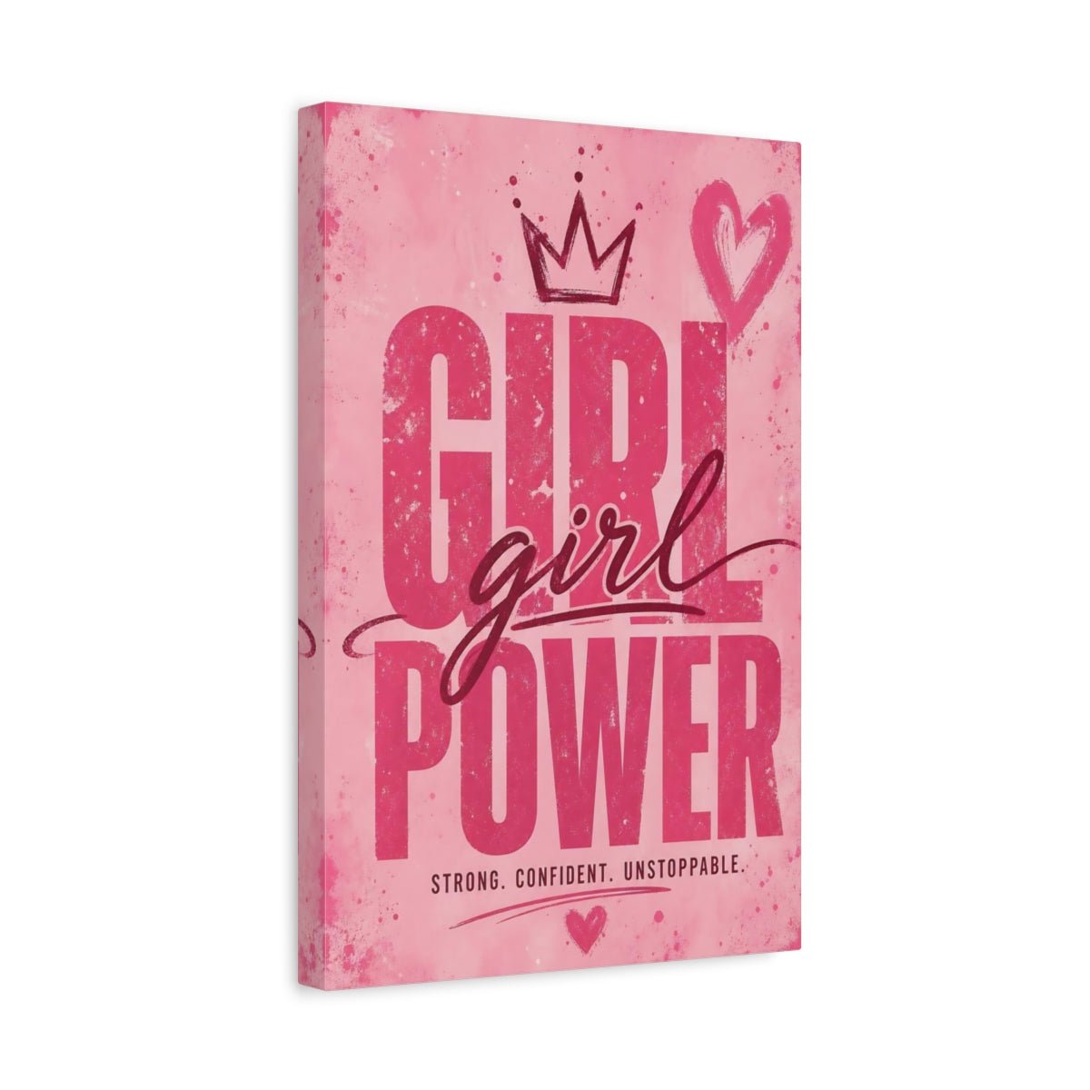 Fairytale Girl Power Pink Canvas Print – Bedroom, Above Headboard, - YesArtYes