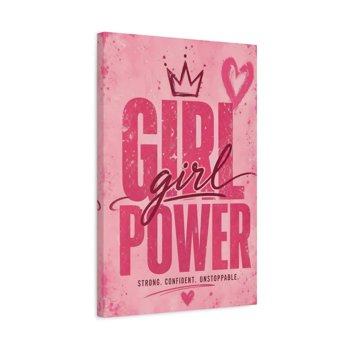 Fairytale Girl Power Pink Canvas Print – Bedroom, Above Headboard, - YesArtYes
