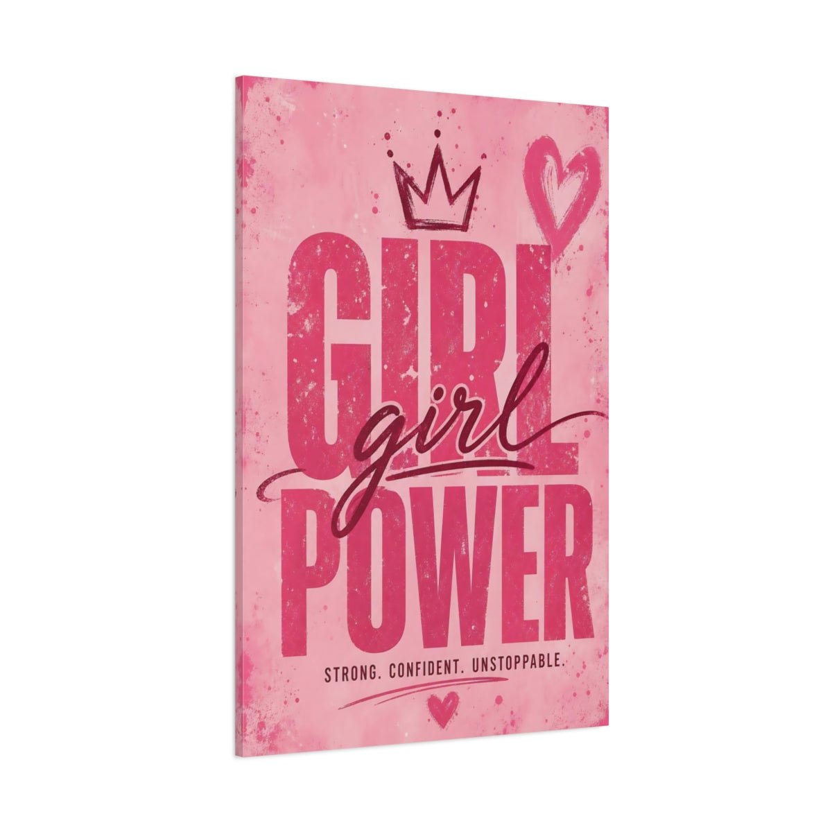 Fairytale Girl Power Pink Canvas Print – Bedroom, Above Headboard, - YesArtYes