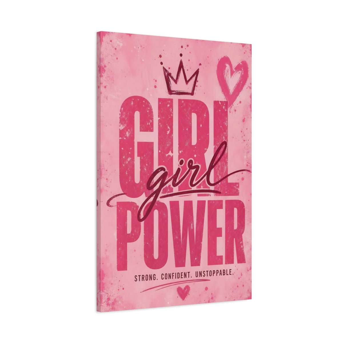 Fairytale Girl Power Pink Canvas Print – Bedroom, Above Headboard, - YesArtYes