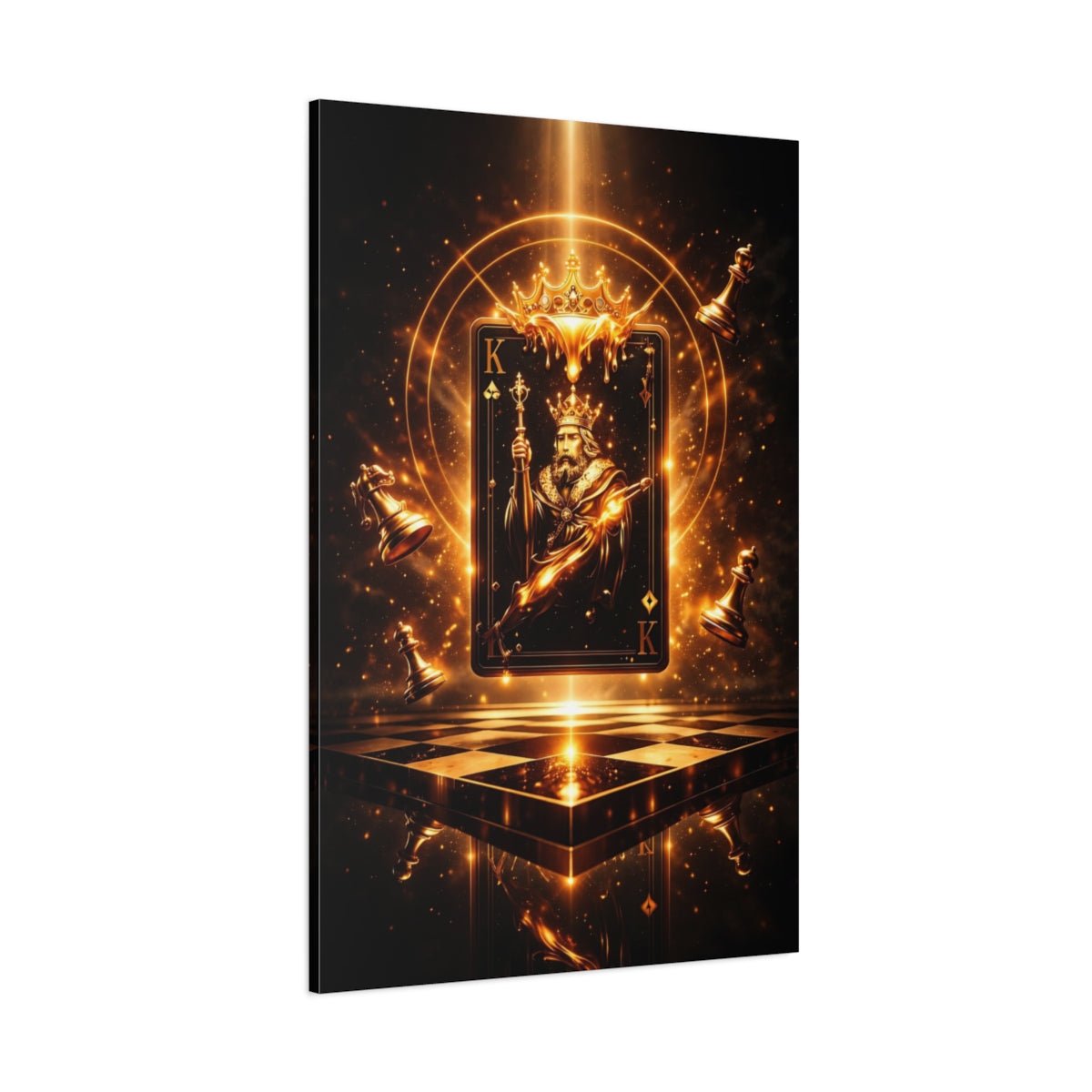Fairytale King Card Black - Canvas Wall Art Print - YesArtYes