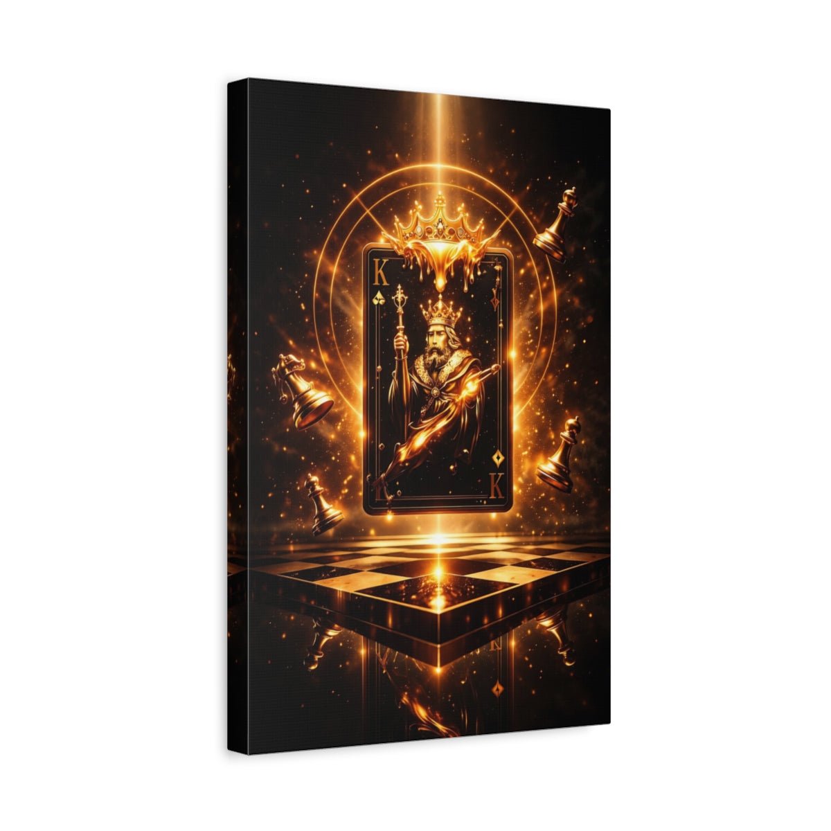 Fairytale King Card Black - Canvas Wall Art Print - YesArtYes