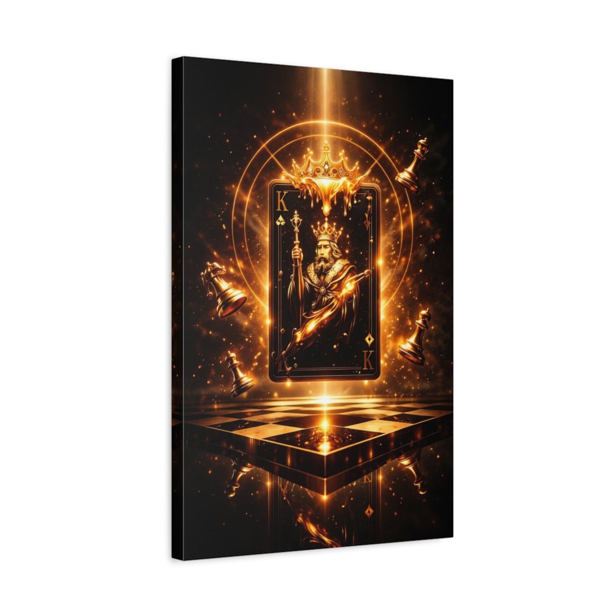 Fairytale King Card Black - Canvas Wall Art Print - YesArtYes
