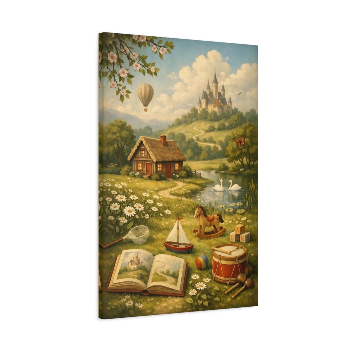 Fairytale Landscape Green - Canvas Wall Art Print - YesArtYes
