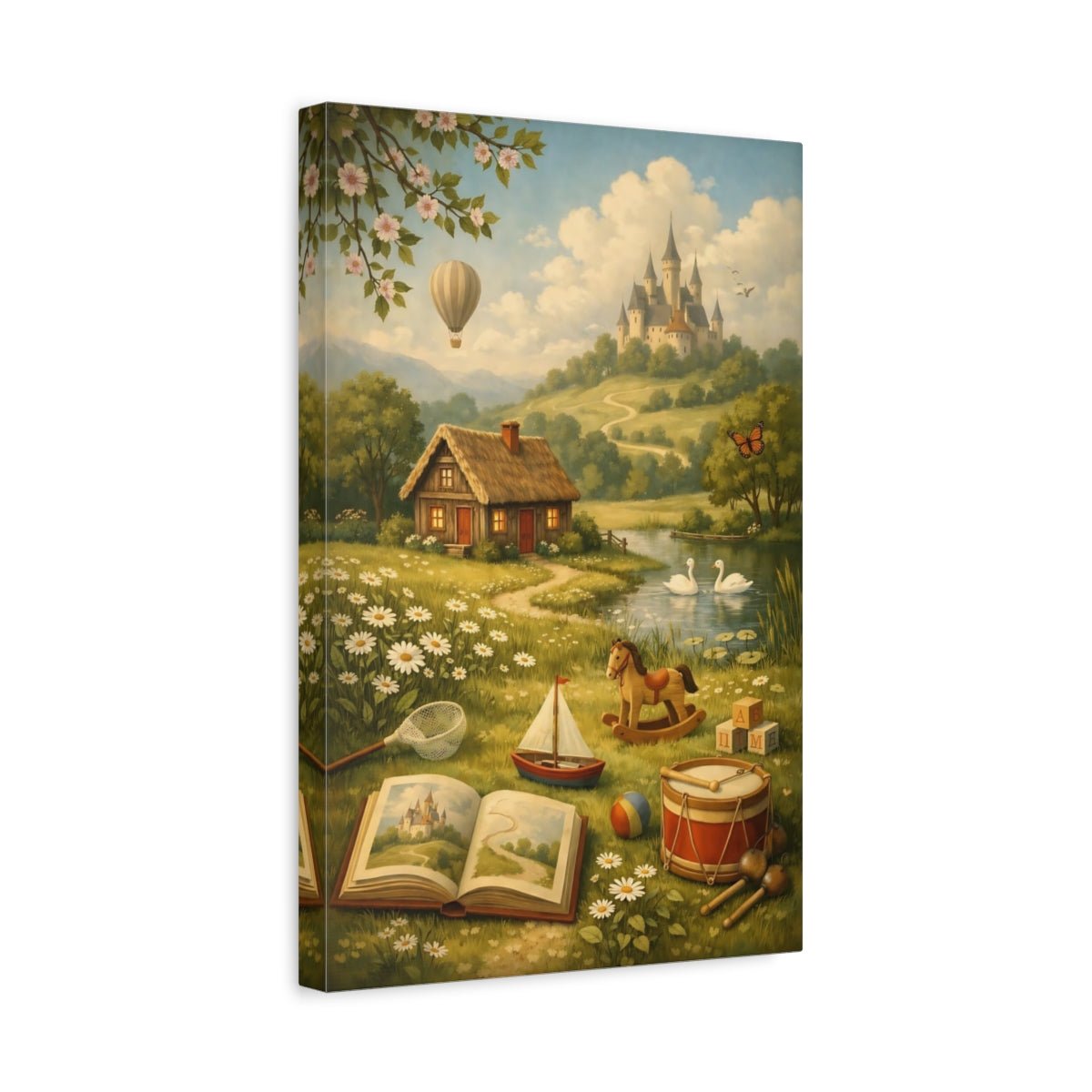Fairytale Landscape Green - Canvas Wall Art Print - YesArtYes