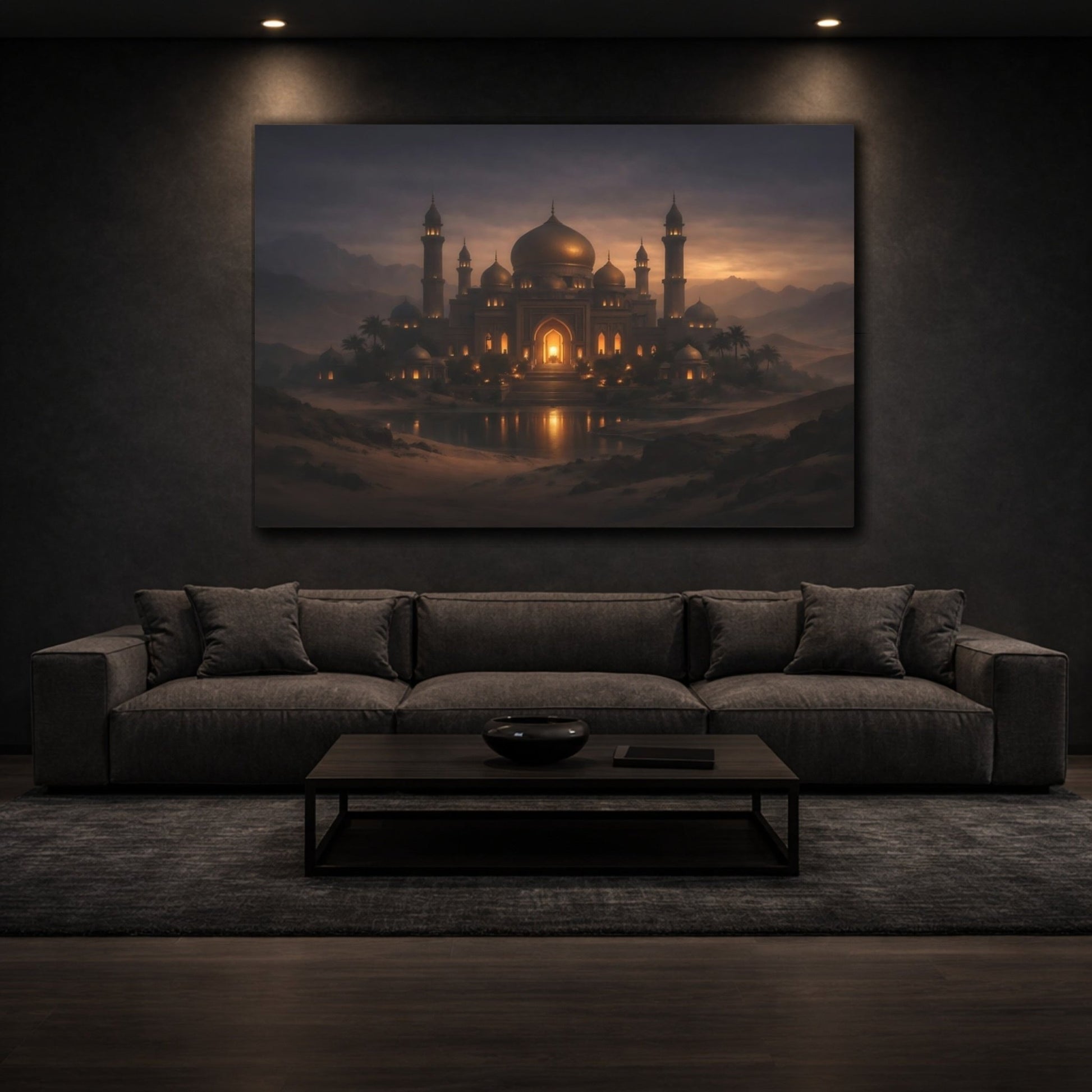 Fairytale Palace Golden - Canvas Wall Art Print - YesArtYes