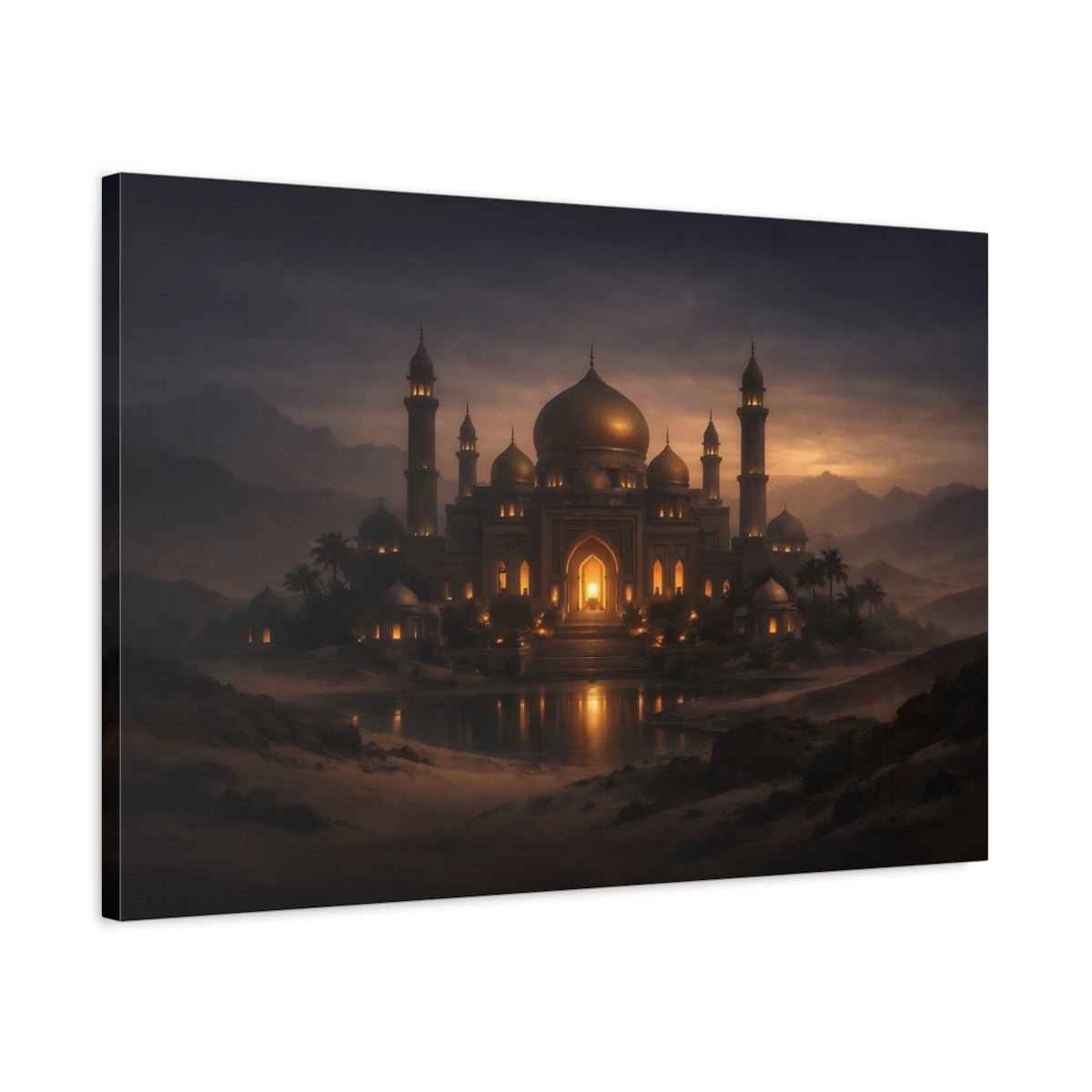 Fairytale Palace Golden - Canvas Wall Art Print - YesArtYes