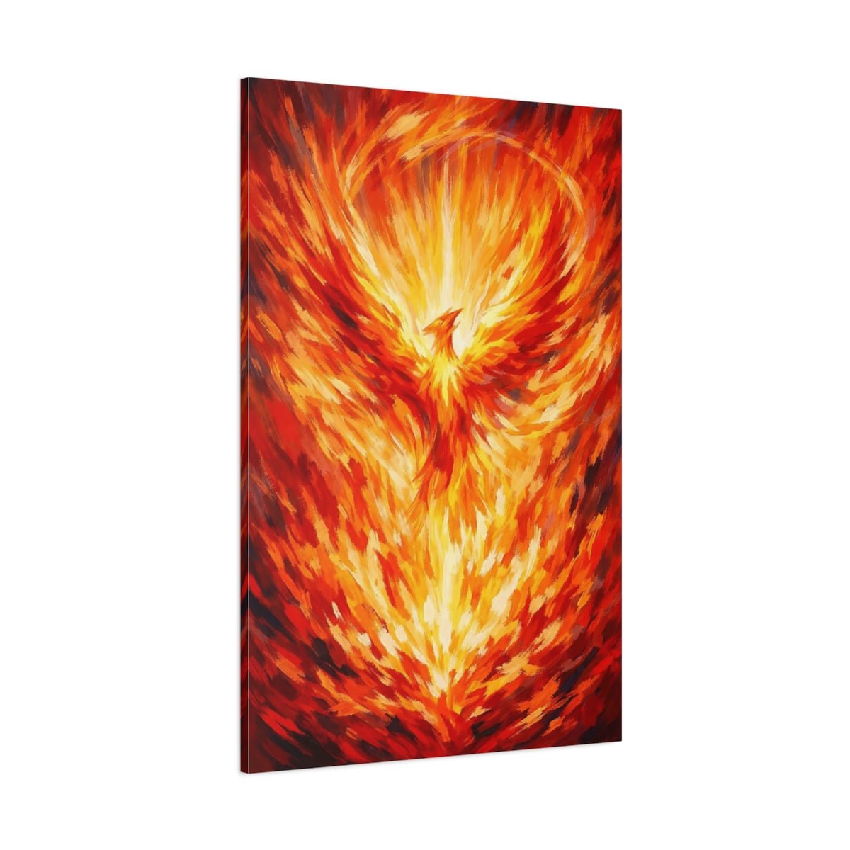Fairytale Phoenix Red Orange - Canvas Wall Art Print - YesArtYes