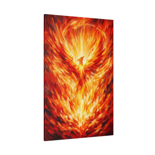 Fairytale Phoenix Red Orange - Canvas Wall Art Print - YesArtYes